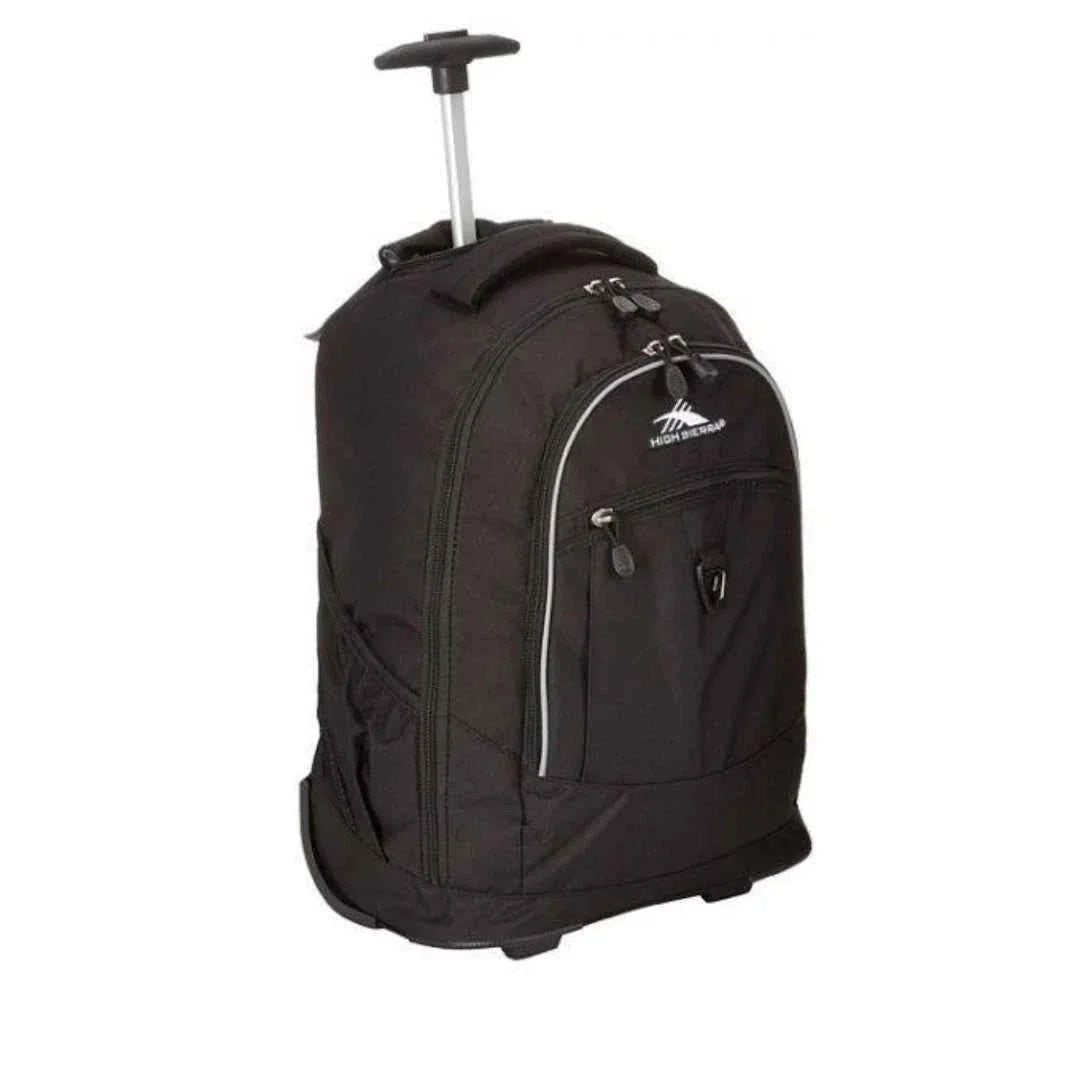 High sierra icon slim pack black wheeled backpack backpacks