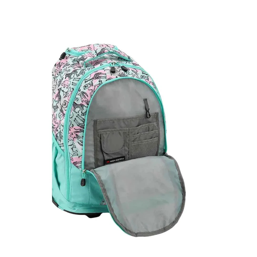 High sierra safari wheeled backpack set (4 pc) backpacks