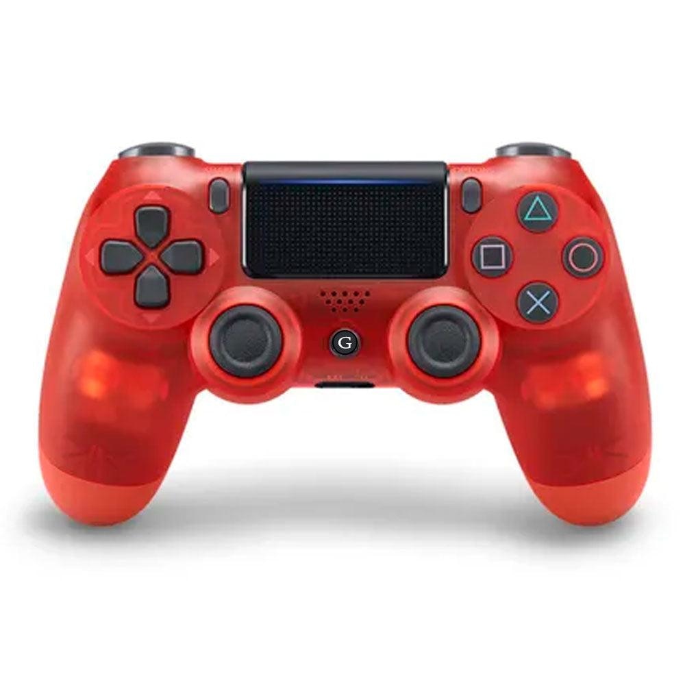 Wireless bt gamepad for ps4 controller trans red - Fun Touch