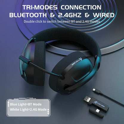 Attack shark l80 ultra-light tri-mode gaming headset headsets