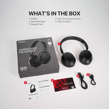 Fantech wh02s go air wireless headset headphones
