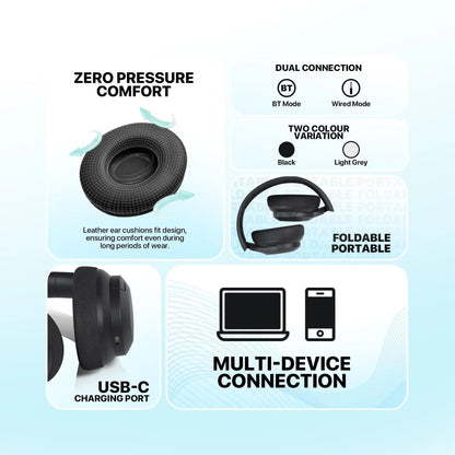 Fantech wh05a go vibe anc wireless headset baige headsets
