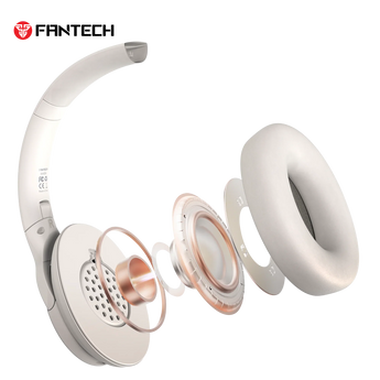 Fantech wh05a go vibe anc wireless headset baige headsets
