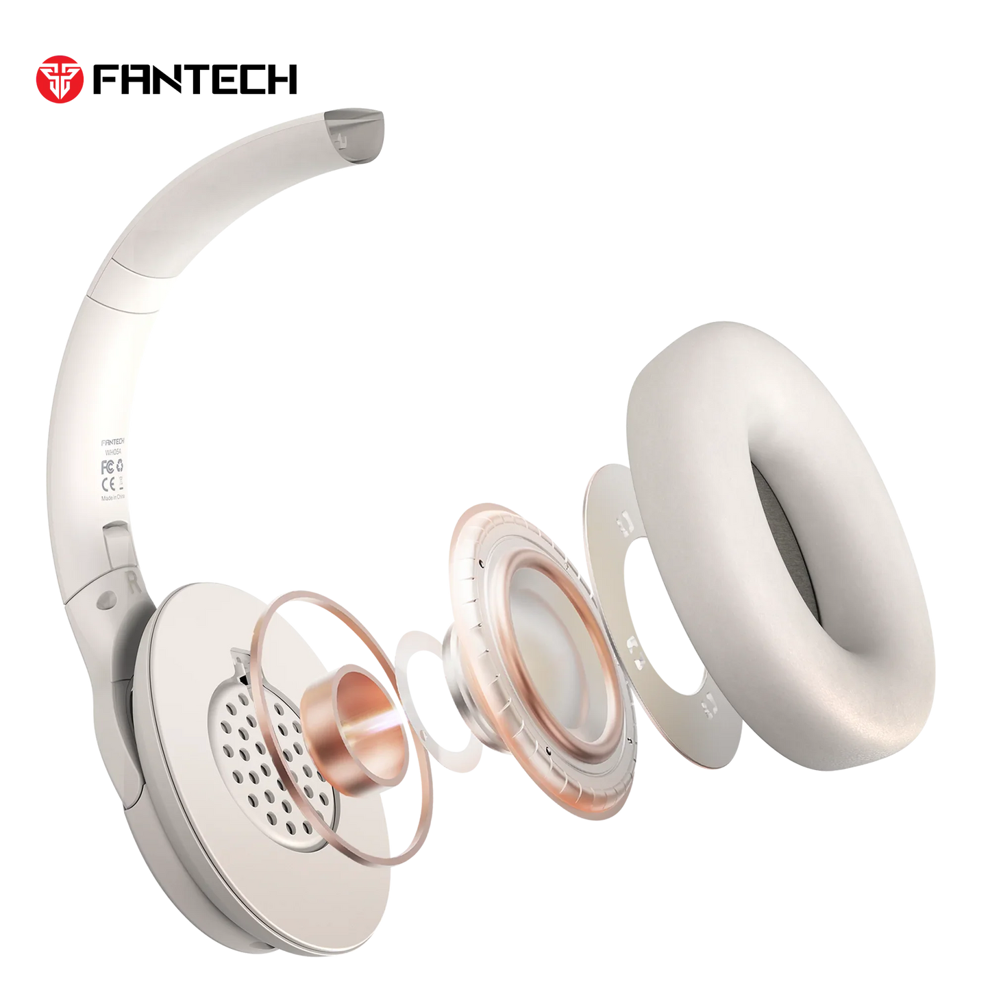 Fantech wh05a go vibe anc wireless headset baige headsets