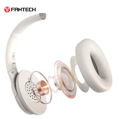 Fantech wh05a go vibe anc wireless headset baige headsets