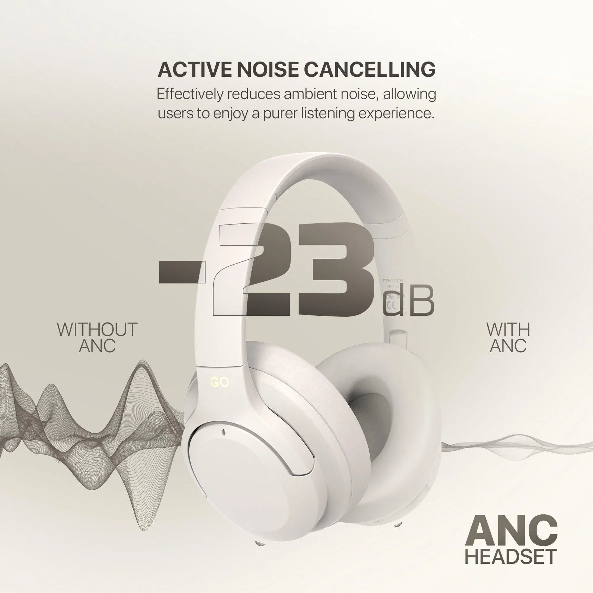 Fantech wh05a go vibe anc wireless headset black headsets