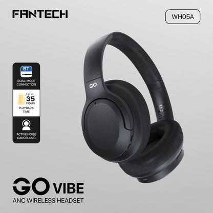 Fantech wh05a go vibe anc wireless headset black headsets