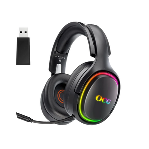 Ocg gaming headset 2.4ghz bluetooth wireless gaming headphones for ps5 ps4 pc