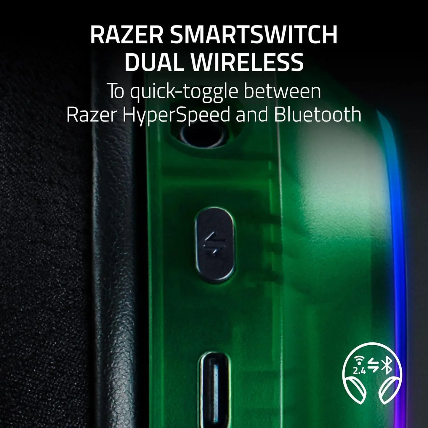 Razer barracuda x chroma wireless gaming headset: 2.4ghz wireless & bluetooth