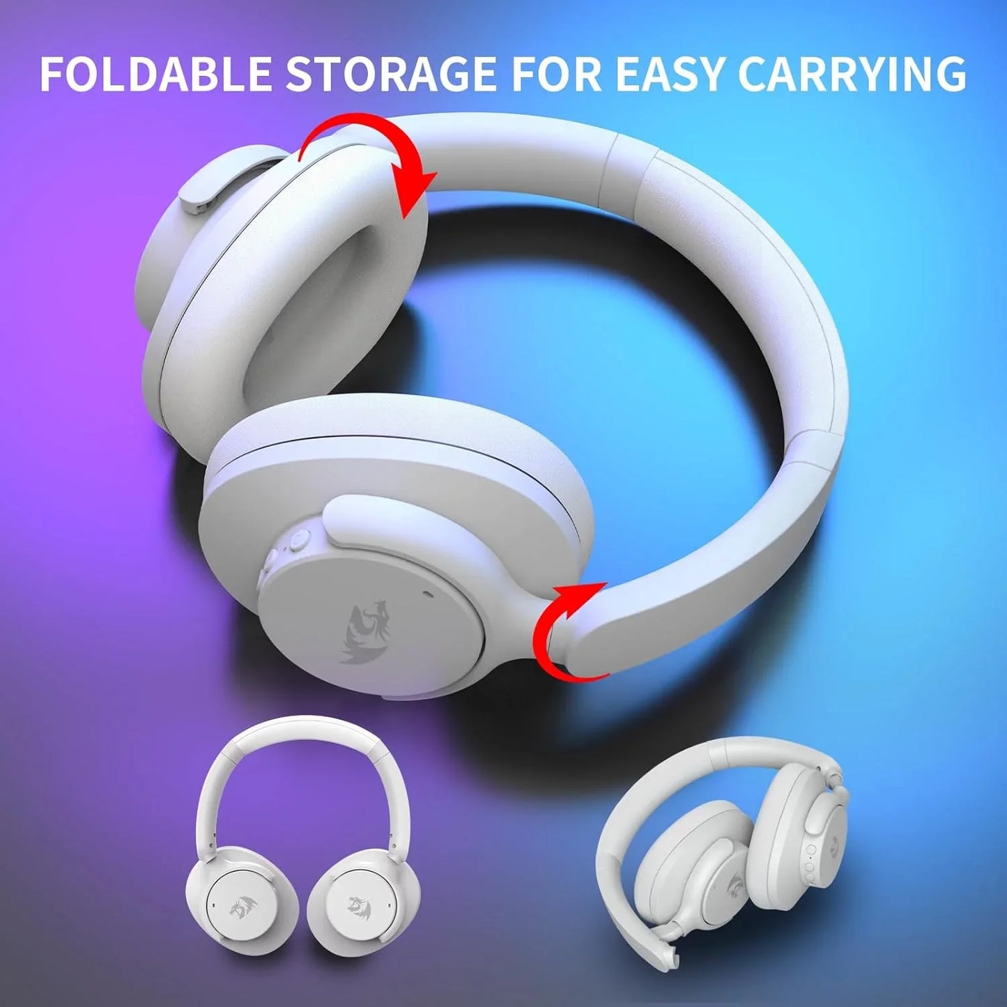 Redragon h610 wireless gaming headset for pc mac ns phone - bt 5.3 with active