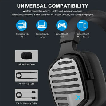 Xiberia g02 wireless gaming headset for ps5/ps4/pc