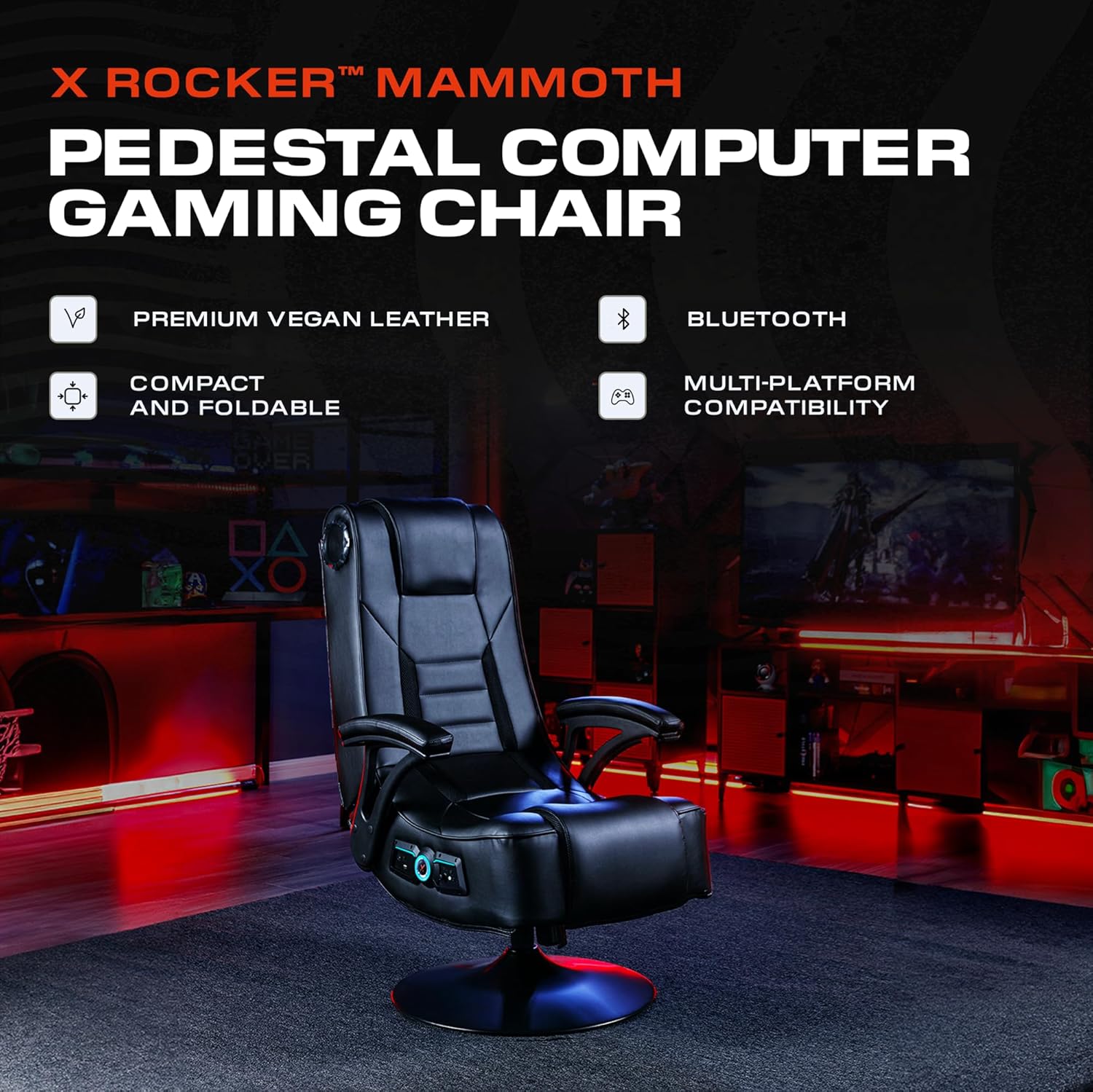 X Rocker Pro 4.1 Pedestal Gaming Chair With 4.1 Wireless Audio System