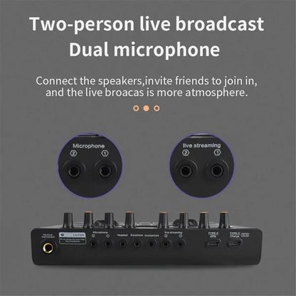 X3 live voice mixer audio interface console live microphone sound card for recording streaming smartphone black
