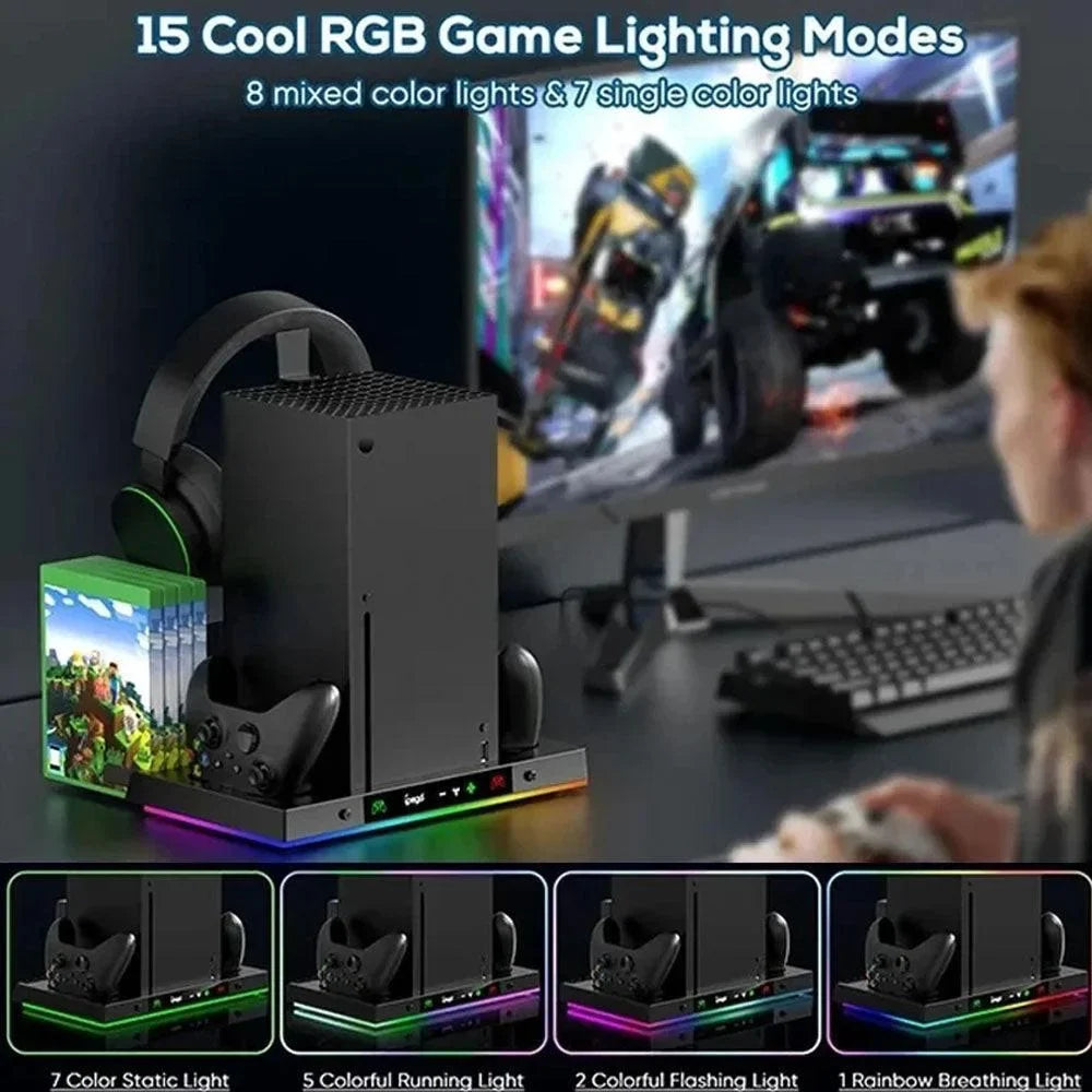 Ipega pg-xbx023s charging dock for xbox series x rgb cooling fan base game