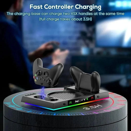 Ipega pg-xbx023s charging dock for xbox series x rgb cooling fan base game