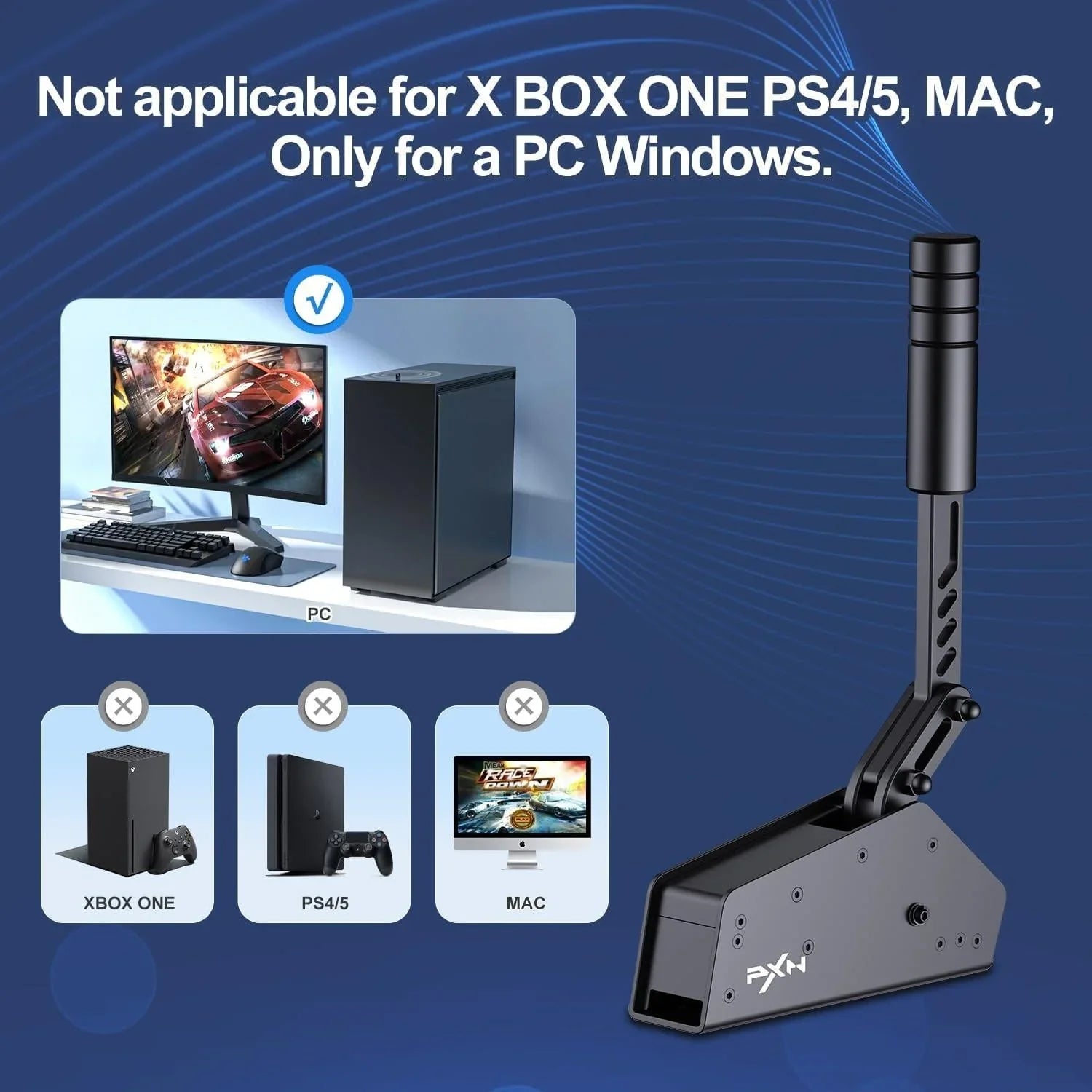 Pxn usb pc handbrake hbs16bit hall sensor linear sim handbrake for racing home
