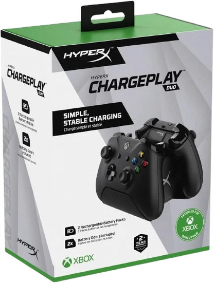 Hyperx chargeplay duo - charging station for xbox series x|s and xbox one wireless controllers - xbox headsets &