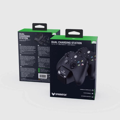 Spark fox dual charging station for xbox series x/ xbox series s - console | xbox essentials