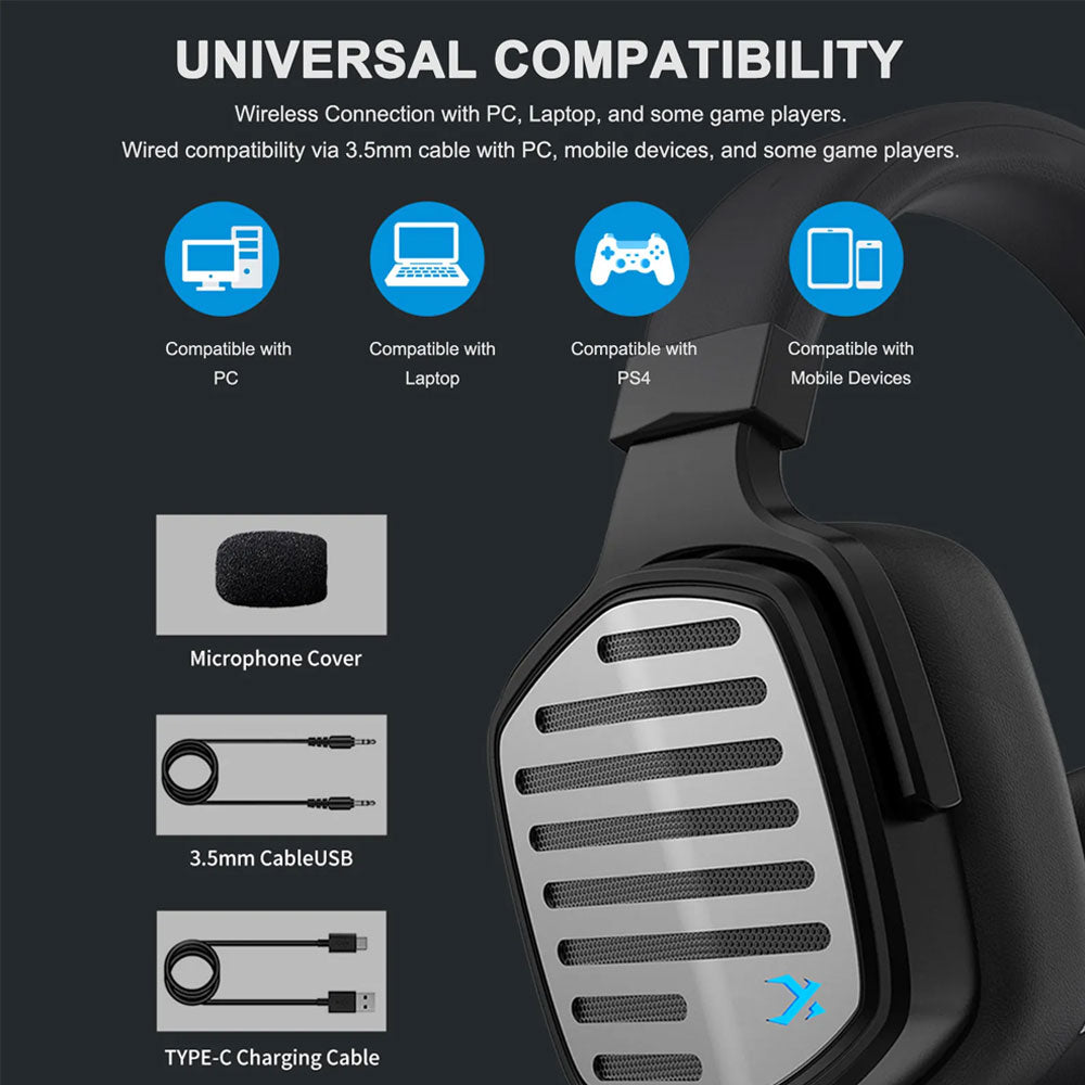 XIBERIA G02 Wireless Gaming Headset for PS5/PS4/PC Audio