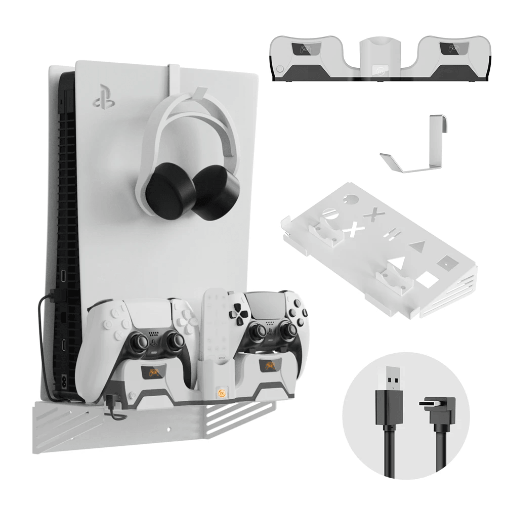 Ys-p5181 for ps5 host wall hanger base charging stand bracket for wall storage