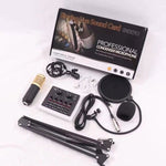 Bm-800 professional condenser microphone with v8 soundcard JOD 25