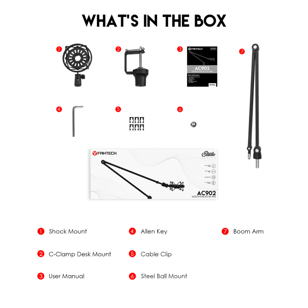 Fantech ac902 microphone boom arm JOD 15