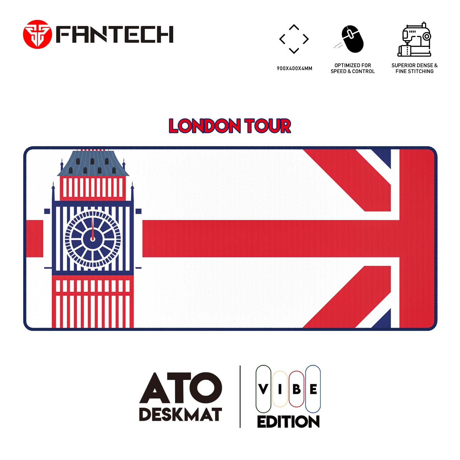 Fantech ATO MP905 Desk Mat VIBE EDTION London Tour JOD 15