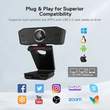 Redragon gw800 hitman 1080p webcam with built-in dual microphone JOD 39